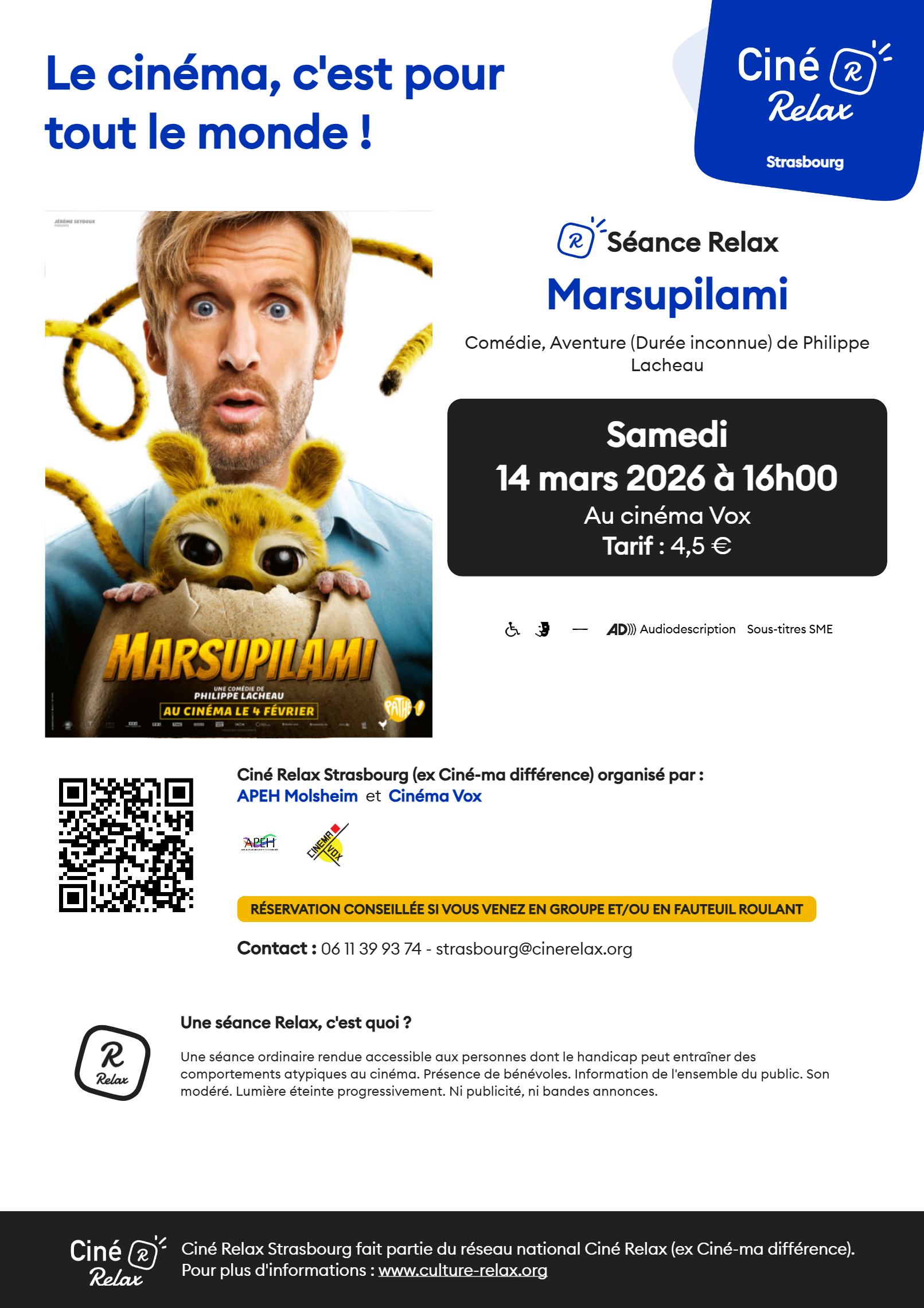 Pour sauver son emploi, David accepte un plan foireux : ramener un mystérieux colis d’Amérique du Sud. Il se retrouve à bord d’une croisière avec son ex Tess, son fils Léo, et son collègue Stéphane, aussi benêt que maladroit, dont David se sert pour transporter le colis à sa place. Tout dérape lorsque ce dernier l’ouvre accidentellement :un adorable bébé Marsupilami apparait et le voyage vire au chaos.